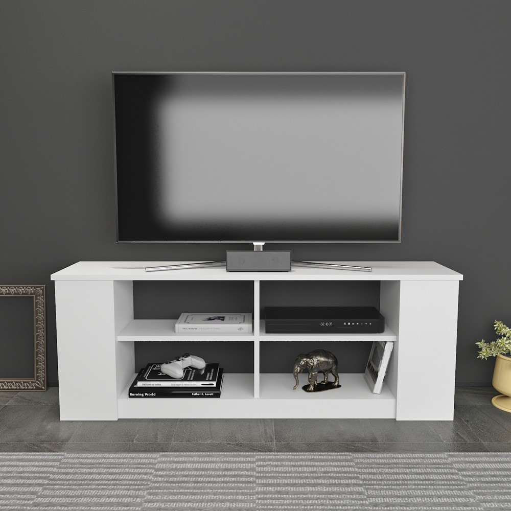 Decorotika Space 8 Shelf White TV Unit Image 5