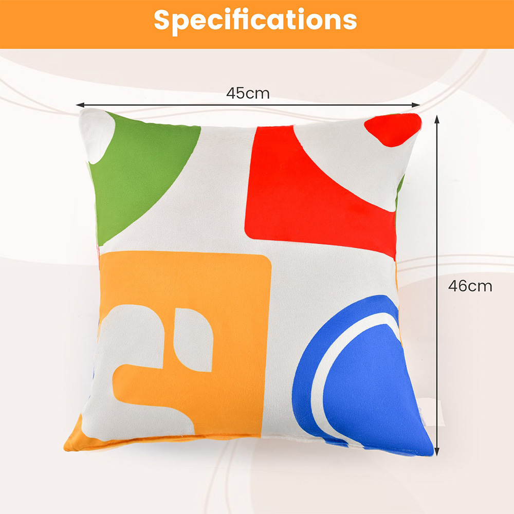 Costway Colourful Velvet Covered Decorative Throw Pillow 4 Pack Image 9