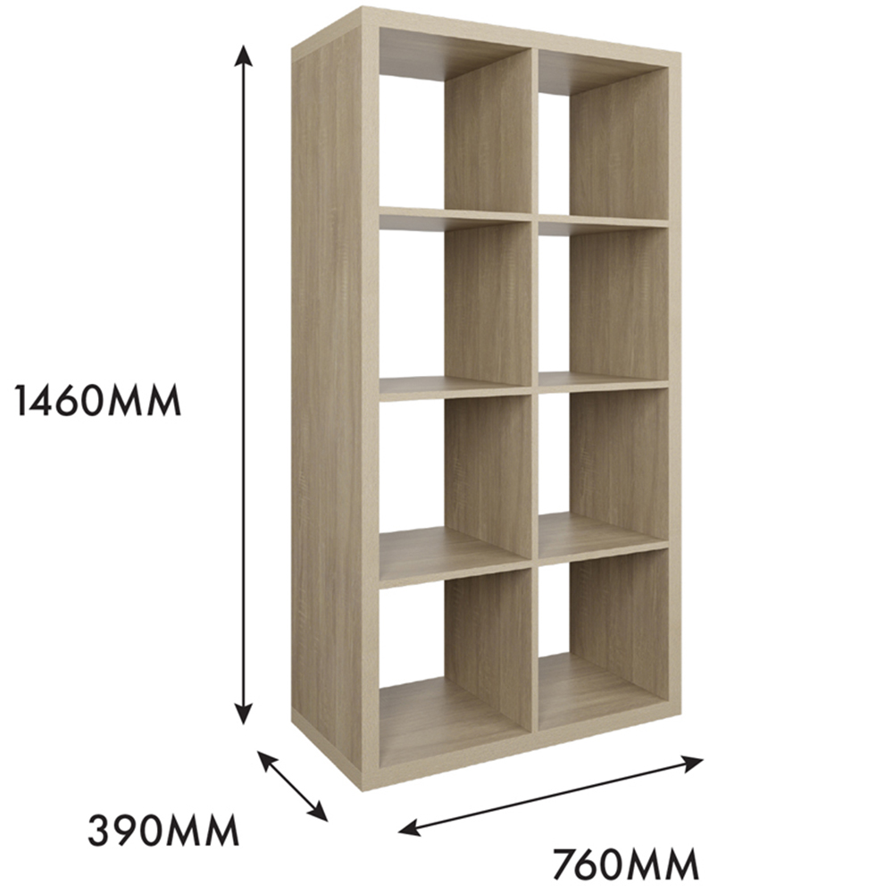 Clever Cube 8 Shelf Light Oak Effect Storage Unit Image 6