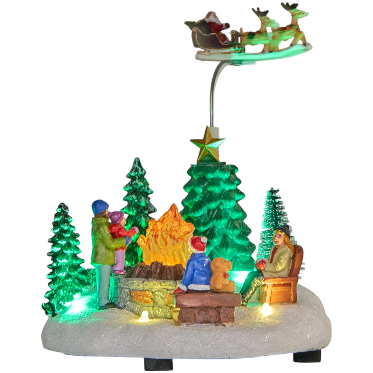 Rotating Santa Bonfire Scene Image 1