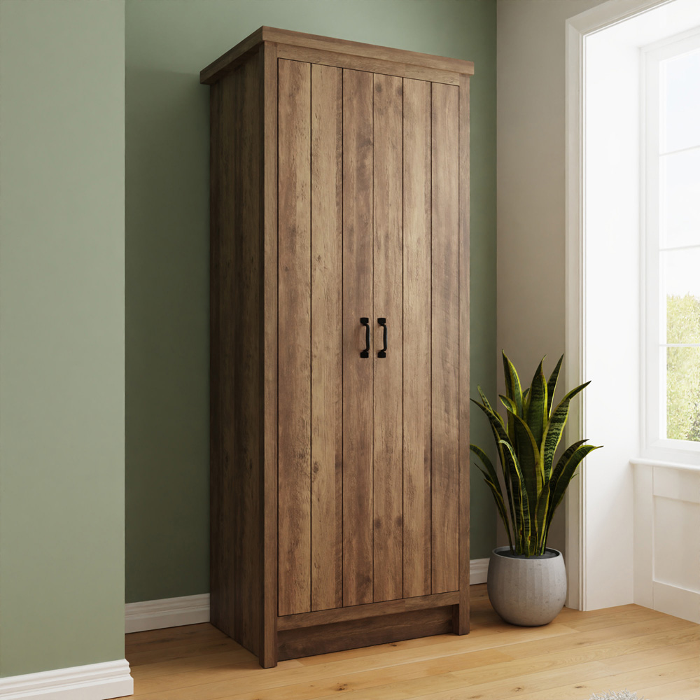 GFW Boston 2 Door Knotty Oak Wardrobe Image 1