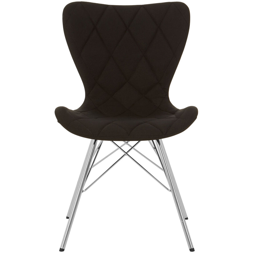 Premier Housewares Stockholm Black Fabric Dining Chair Image 2