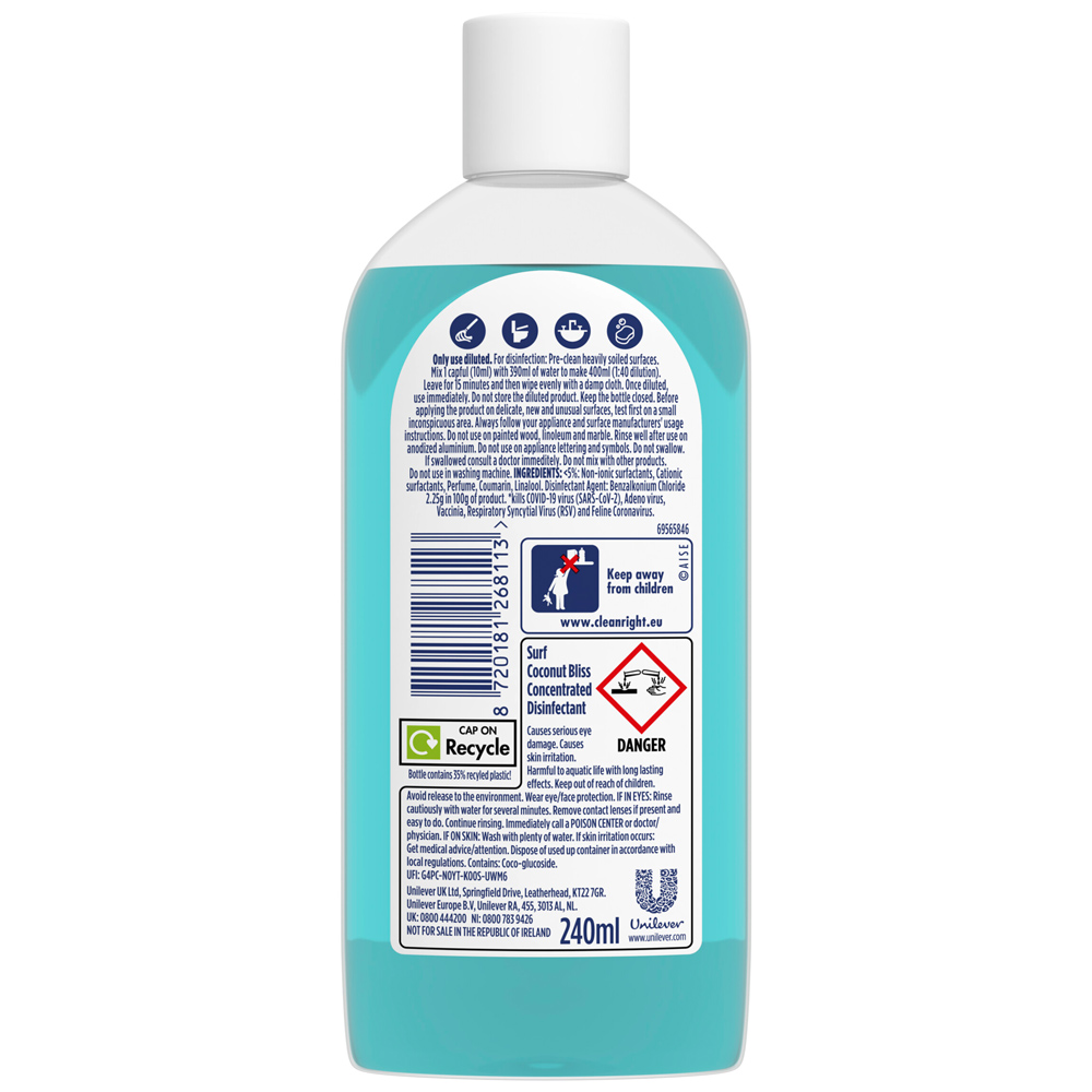 Surf Coconut Bliss Concentrated Disinfectant Image 3