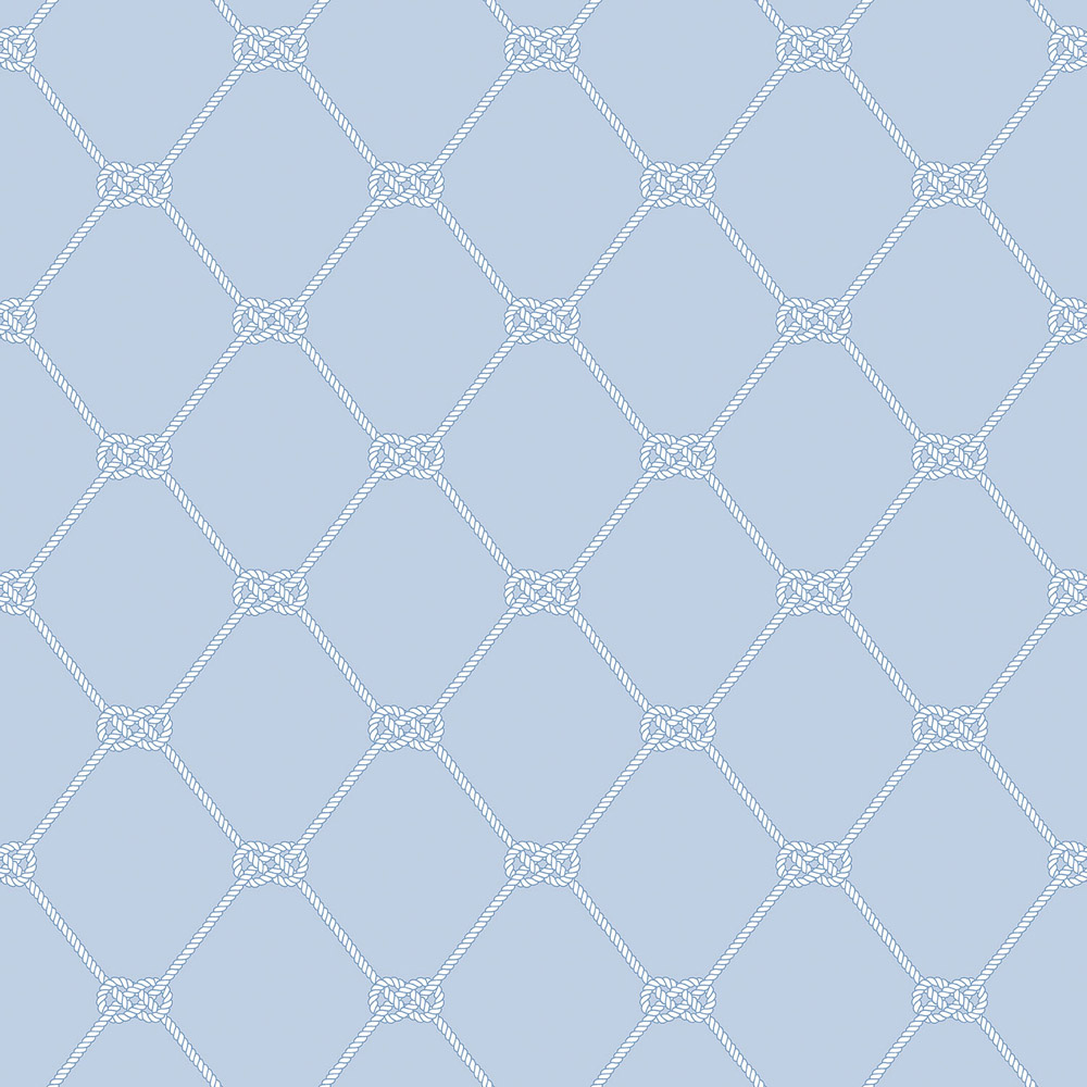 Galerie Deauville 2 Geometric Light Blue and White Wallpaper Image 1