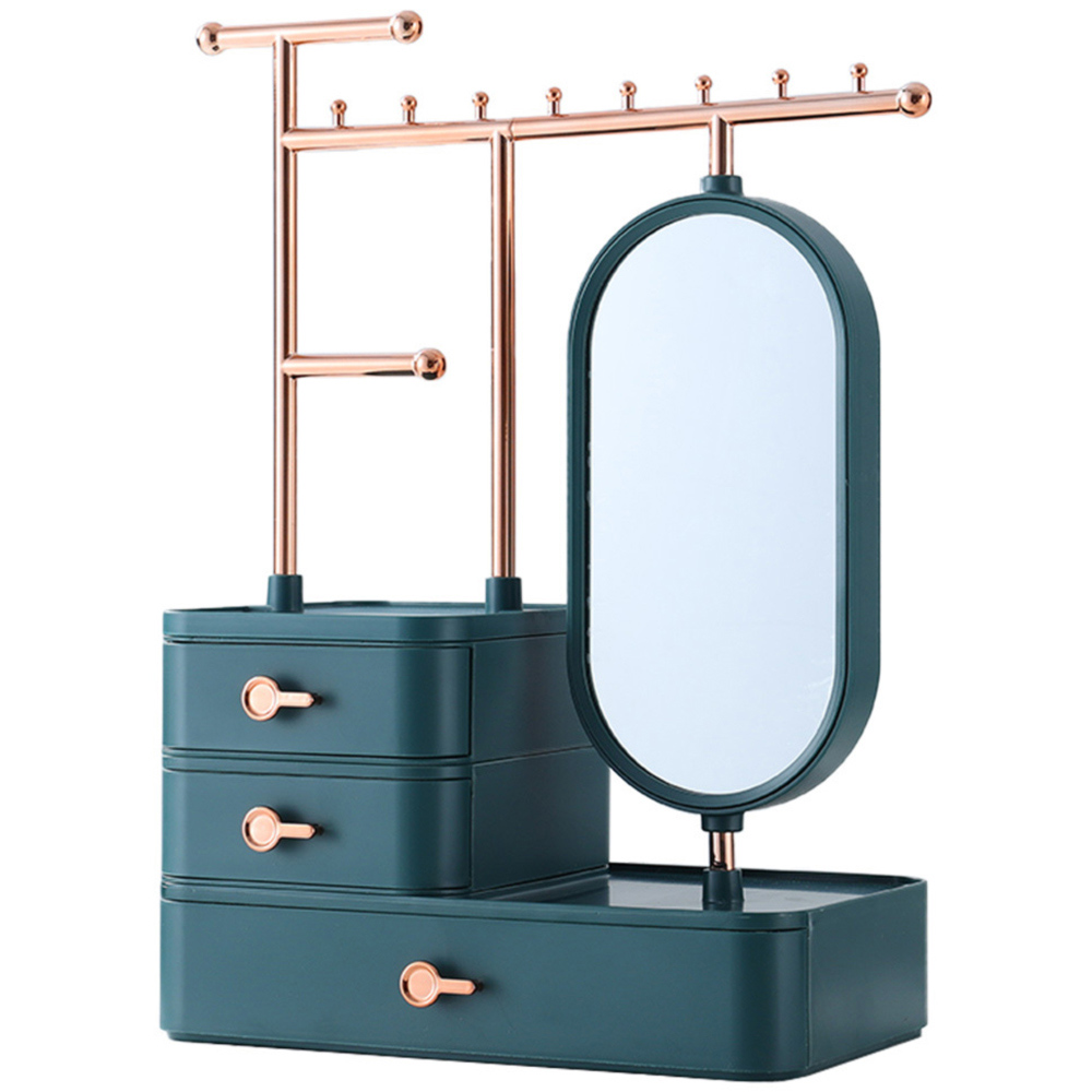 Living And Home SW0344 Green ABS Make-Up Mirror With Jewellery Organiser Image 4