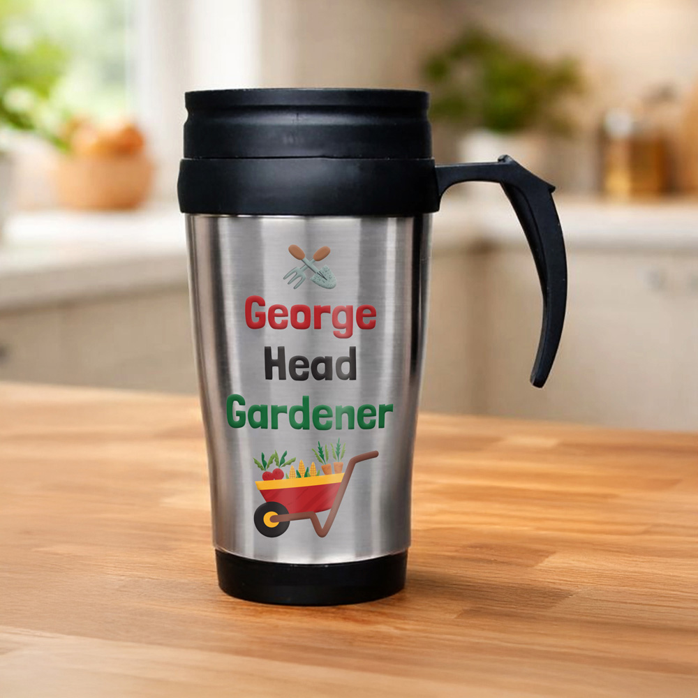 Personalised Memento Company Personalised Head Gardener Travel Mug 400ml Image 2