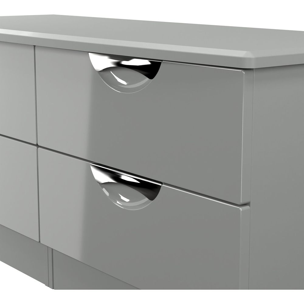 Crowndale Camden 4 Drawer Grey Gloss and Dusk Grey Bed Box Ready Assembled Image 5