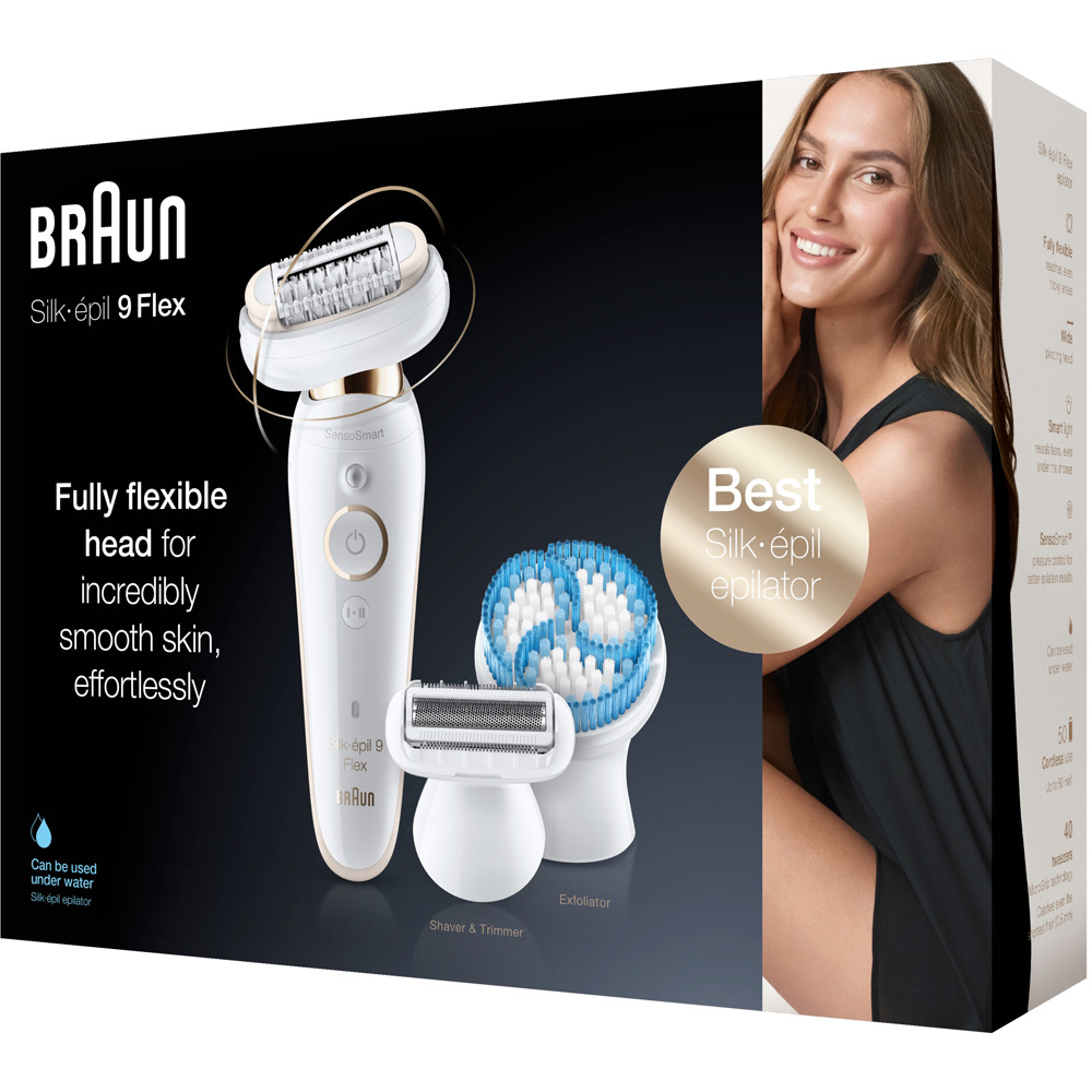 Braun 9-010 Silk-epil 9 Flex Wet and Dry Epilator Gold Image 3