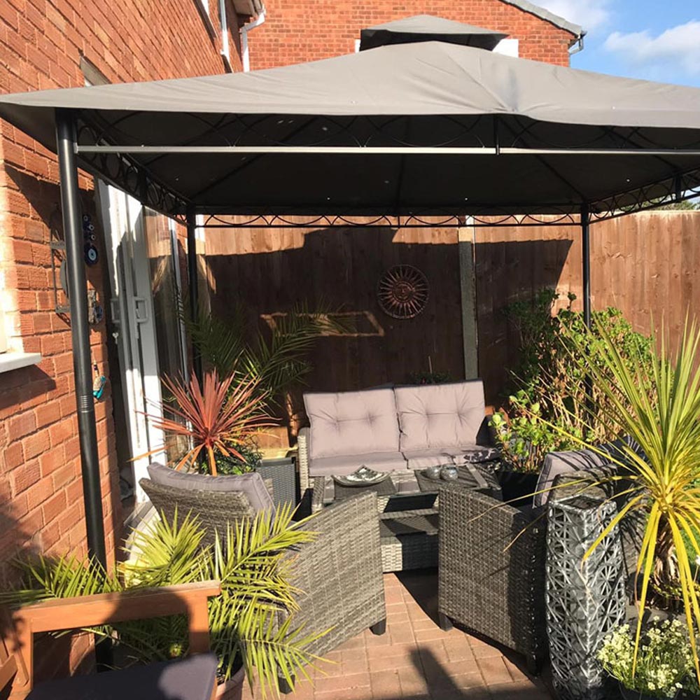 Glendale Marco Polo 3 x 3m Grey Garden Gazebo Image 3