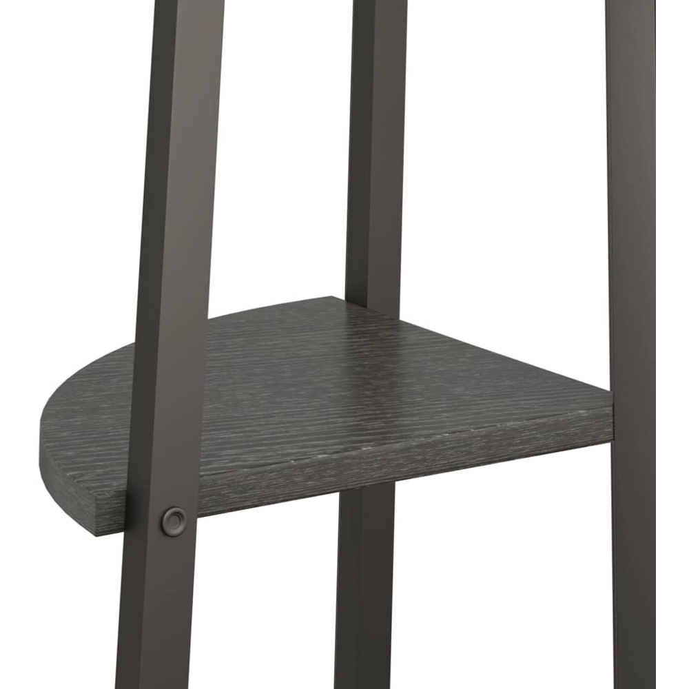 vidaXL 3-Tier Black Corner Shelf Image 5