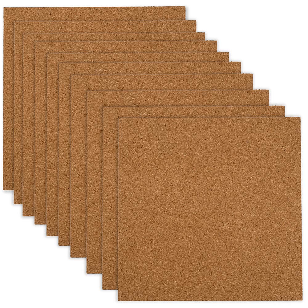 Natural and Sustainable Plain Cork Tiles 9 Pack Image 2