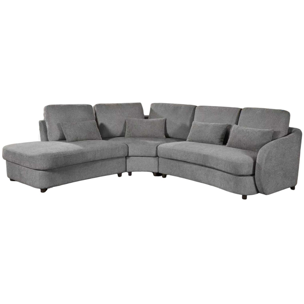 Mabel Corner Sofa Grey Left-hand Image 2