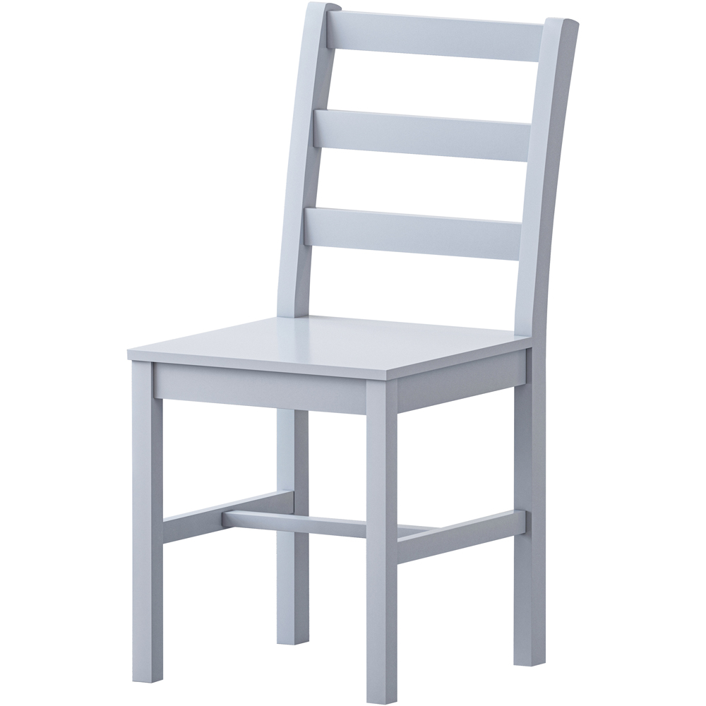 Comfy Living 4 Seater Wooden Dining Set Grey Image 3