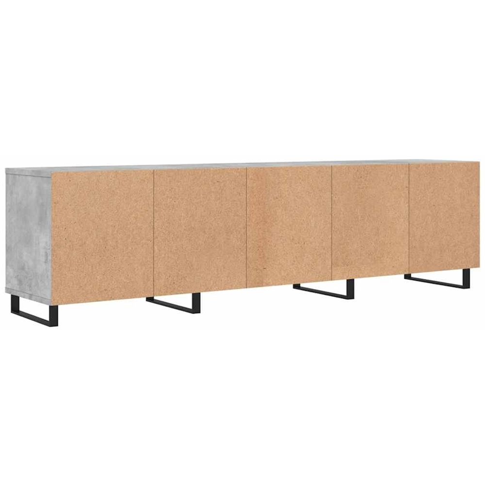 vidaXL 3 Door 3 Shelf Concrete Grey TV Cabinet Image 6