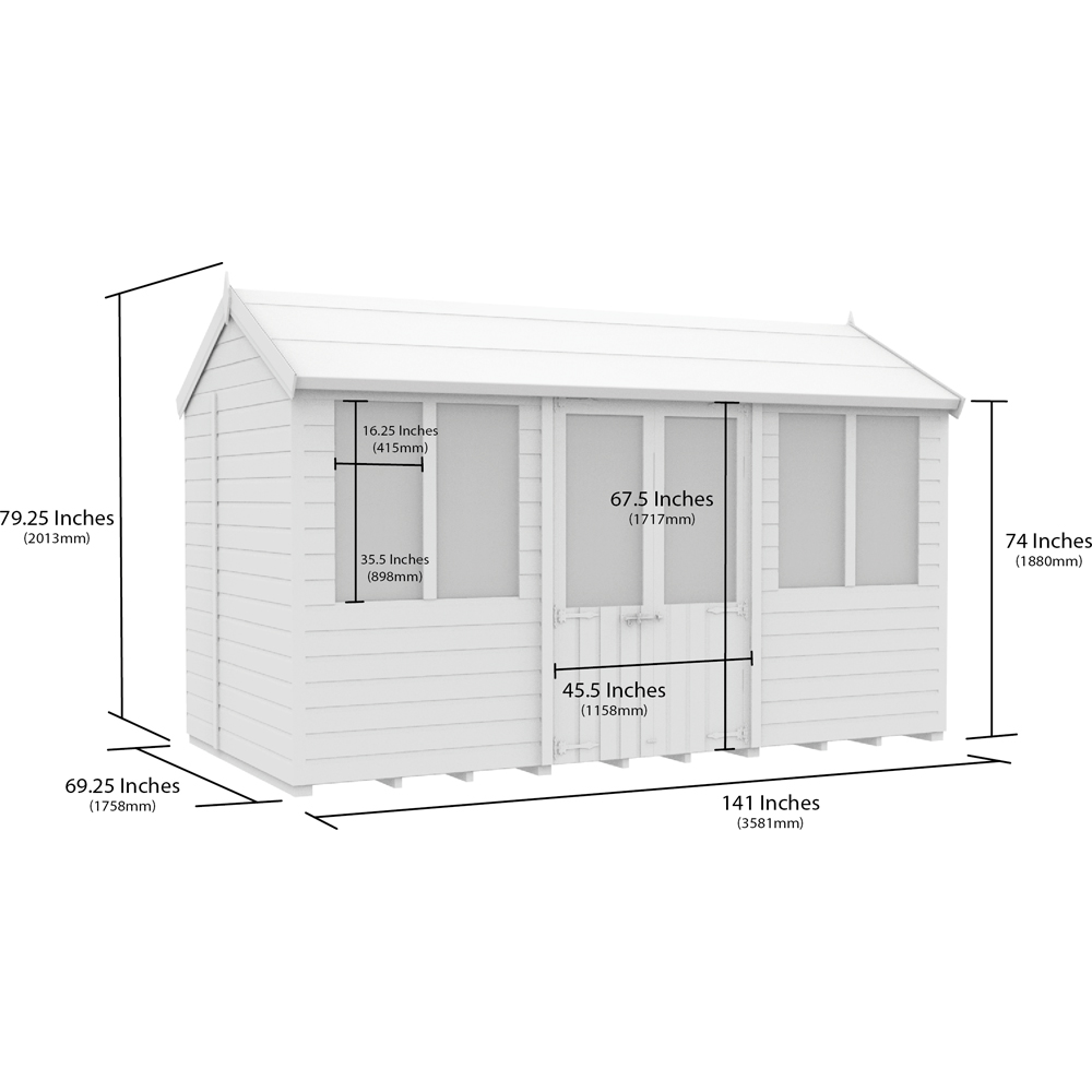 DIY Sheds 12 x 6ft Tongue and Groove Timber Apex Summerhouse Image 9