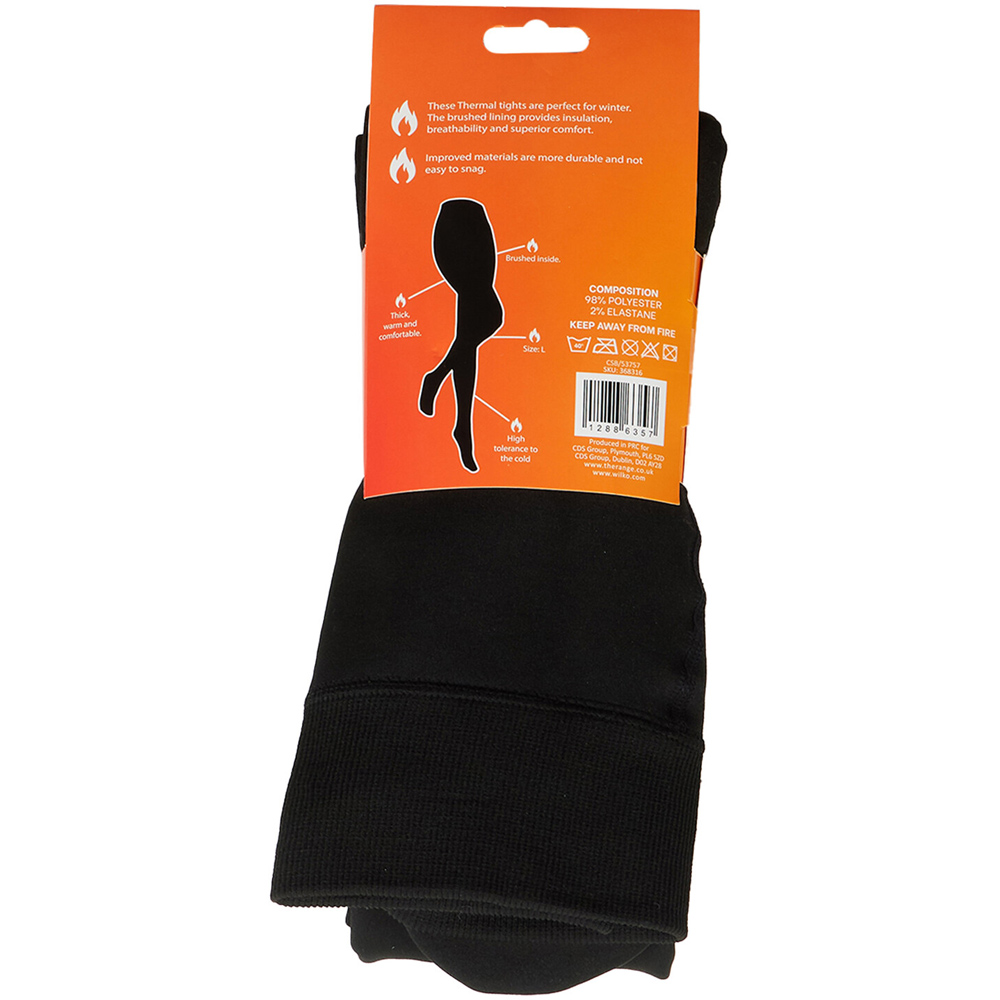 Ladies Thermal Tights Black Image 2