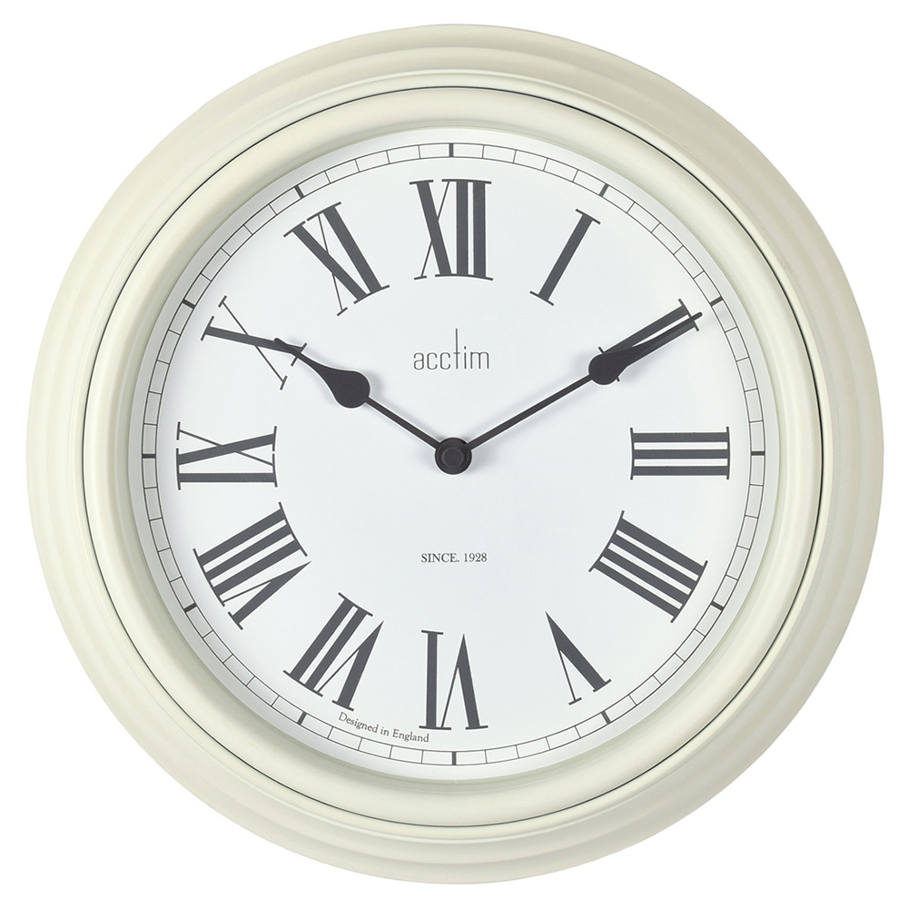 Acctim Cream Devonshire Wall Clock 28cm Image 1