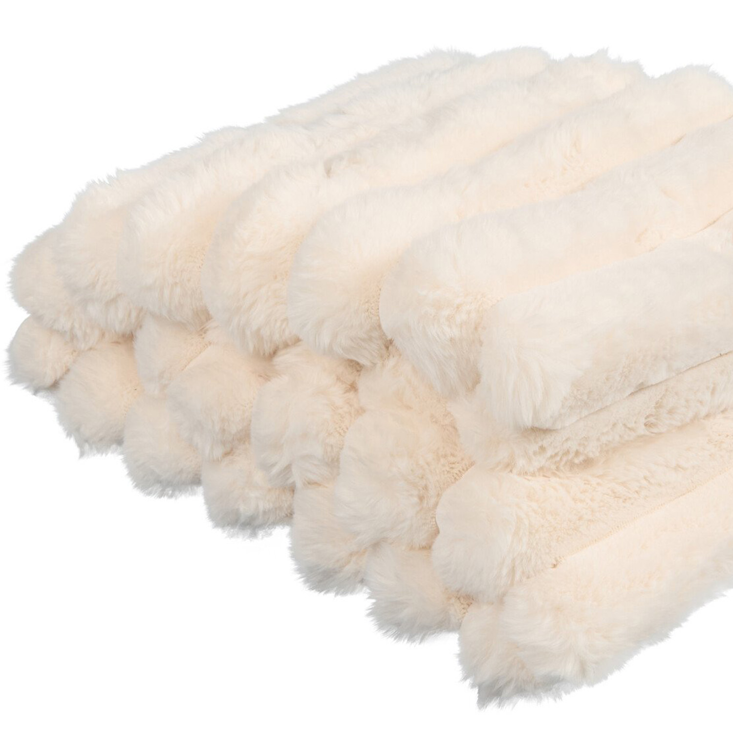 Divante Verbier Faux Fur Throw - Ivory Image 4