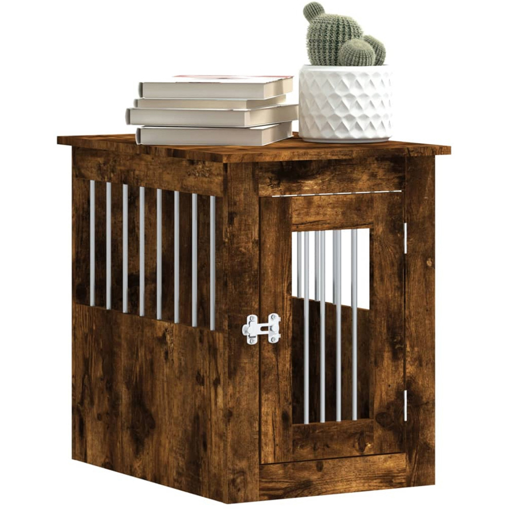 vidaXL Sonoma Oak Engineered Wood Dog Crate Furniture 59 x 45 x 62cm Image 4