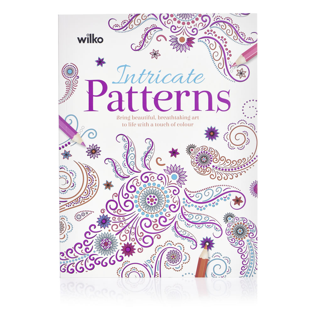 Wilko Intricate Patterns Colouring Book Image 1