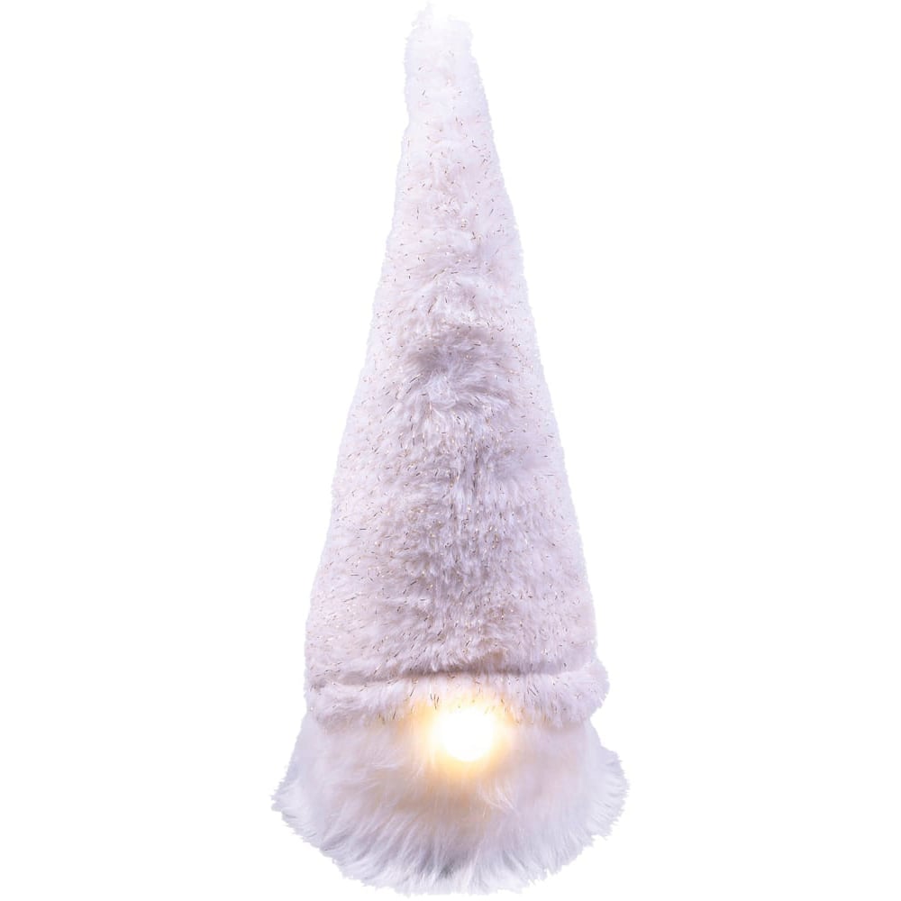St Helens White Light Up Gonk Christmas Decoration 28cm Image 1