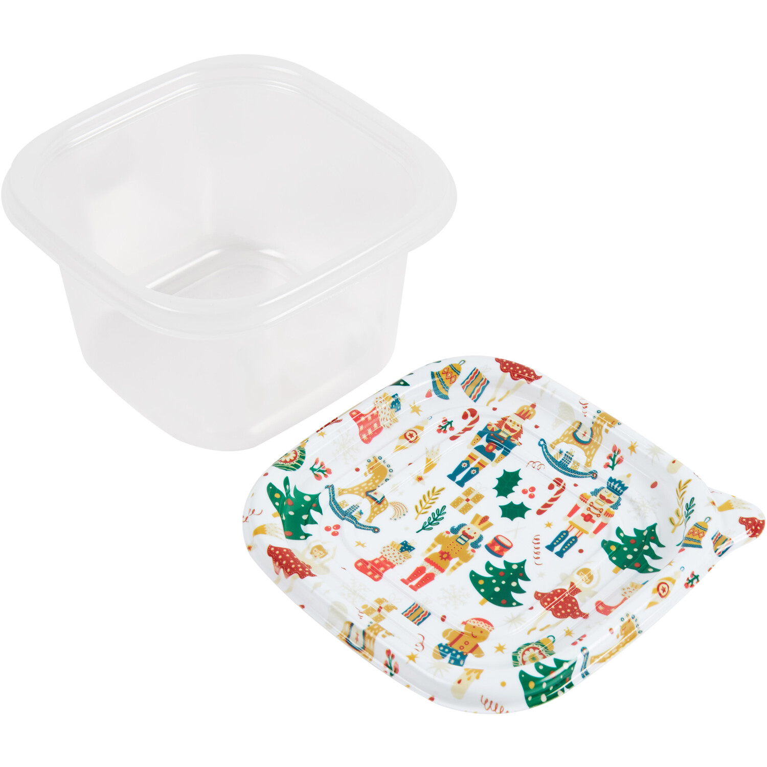 Pack of 3 Xmas Food Containers 1L  - Square Image 2