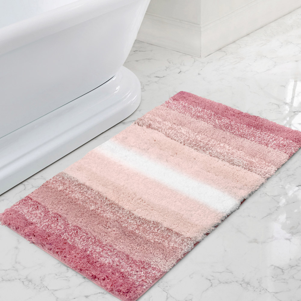 Mayfair Superstripe Blush Bath Mat Set Image 6