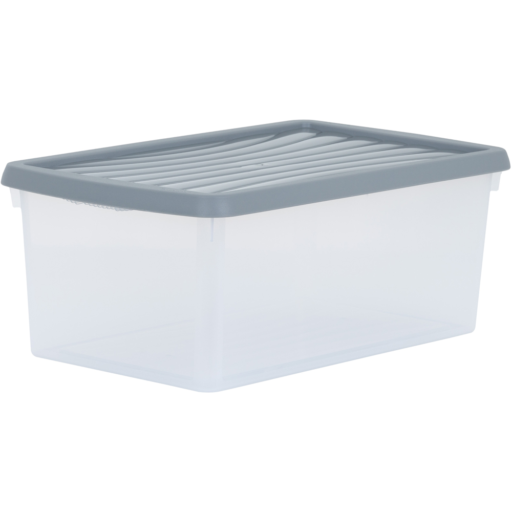 Wham 9L Stackable Plastic and Clear Storage Box and Lid 3 Pack Image 4
