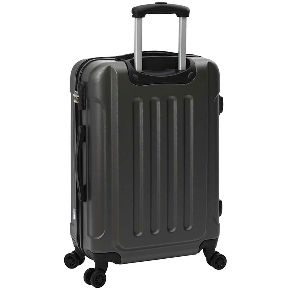 vidaXL Set of 3 Grey ABS Suitcases with Wheels Image 6
