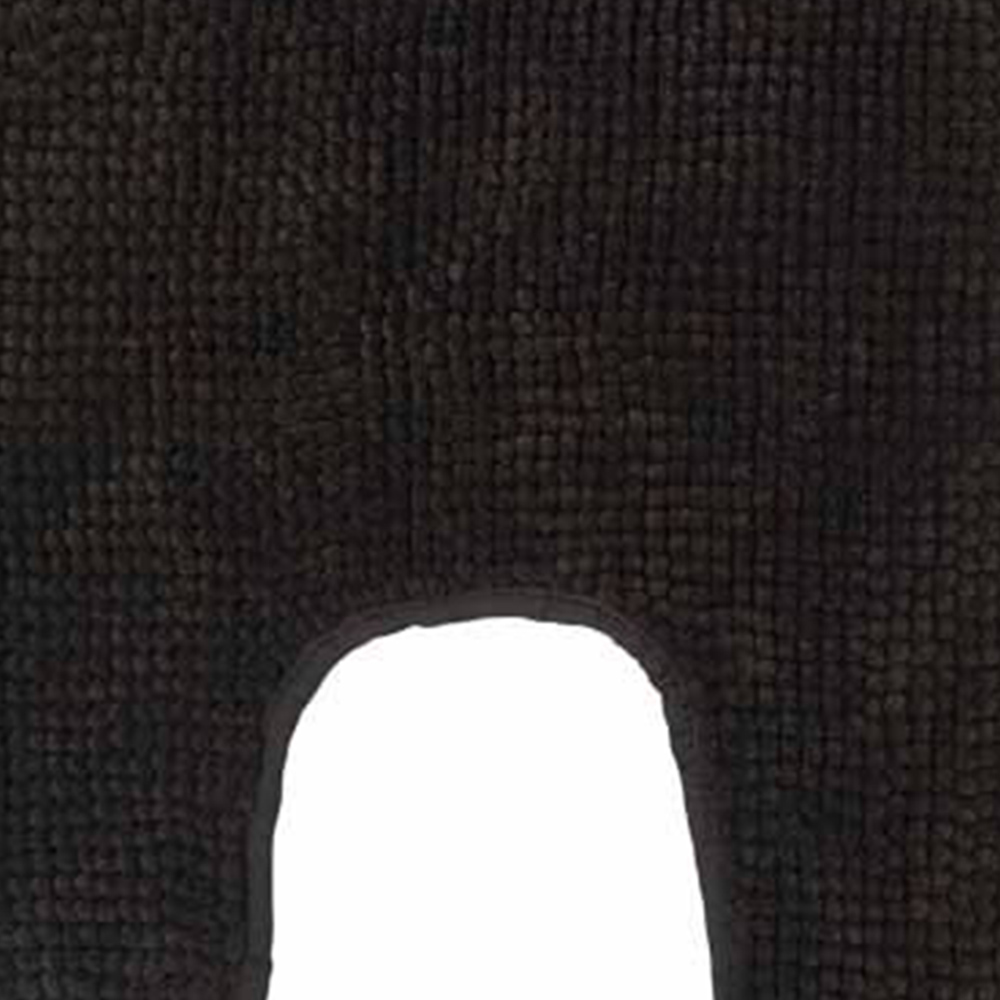 Wilko Chenille Bath Mat and Pedestal Set Black Wilko