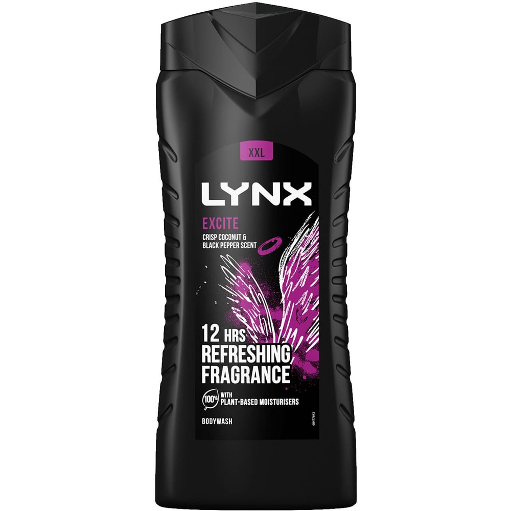 Lynx Excite 12H Refreshing Fragrance Shower Gel Bodywash 500ml 3 Pack Image 2