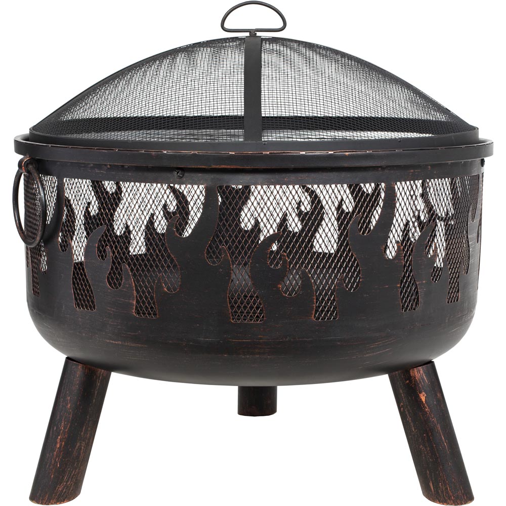 La Hacienda Wildfire Steel Firebowl with Grill Image 1