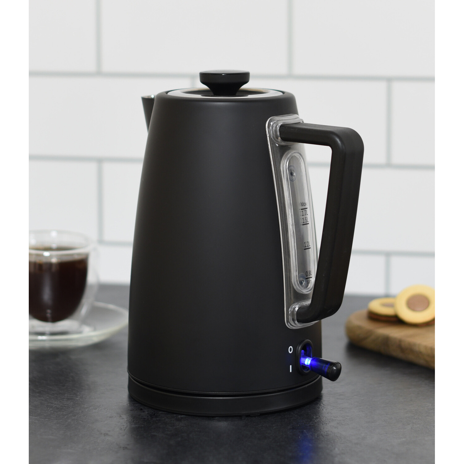 Kitchen Master Matt Black 1.7L Kettle Image 2