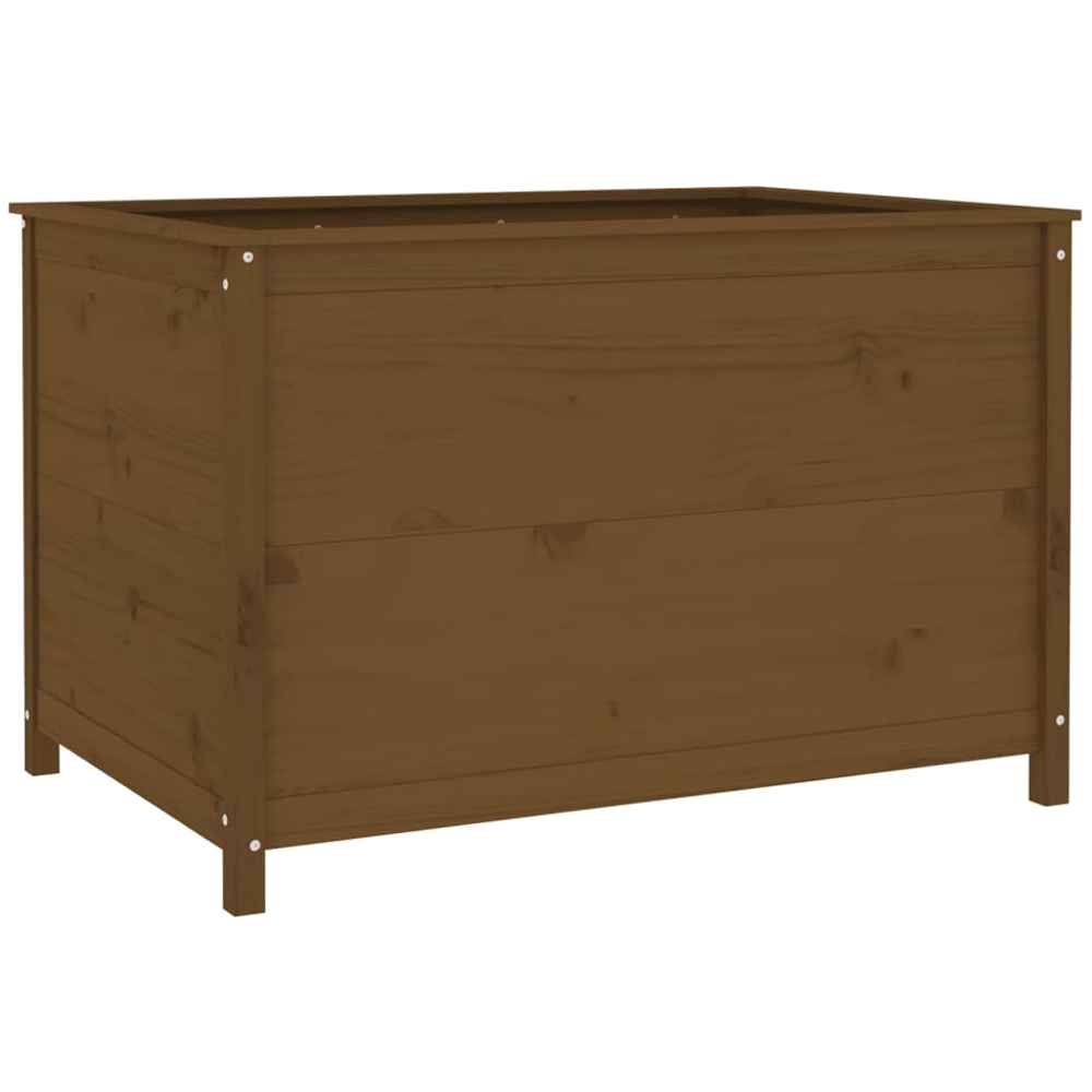 vidaXL Brown Pine Wood Raised Garden Bed 78 x 119.5 x 82.5cm Image 4
