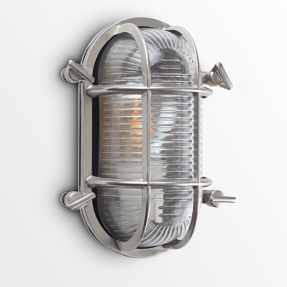 ValueLights Bow Polished Aluminium Outdoor Wall Bulkhead Light Image 7