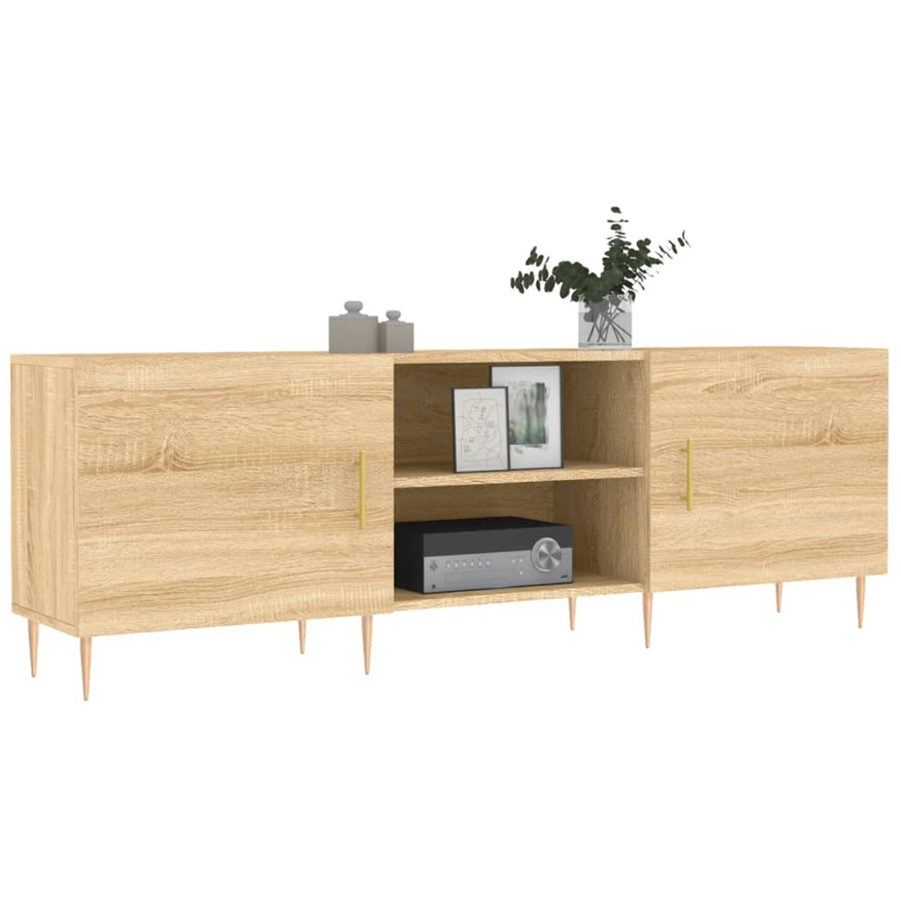 vidaXL 2 Door 2 Shelf Sonoma Oak TV Cabinet Image 3