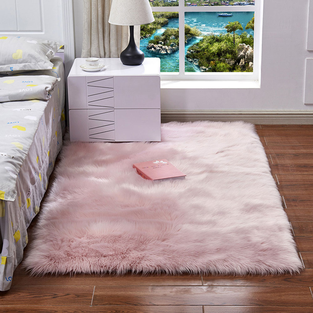 Living and Home Pink Rectangle Soft Shaggy Rug 60 x 120cm Image 2