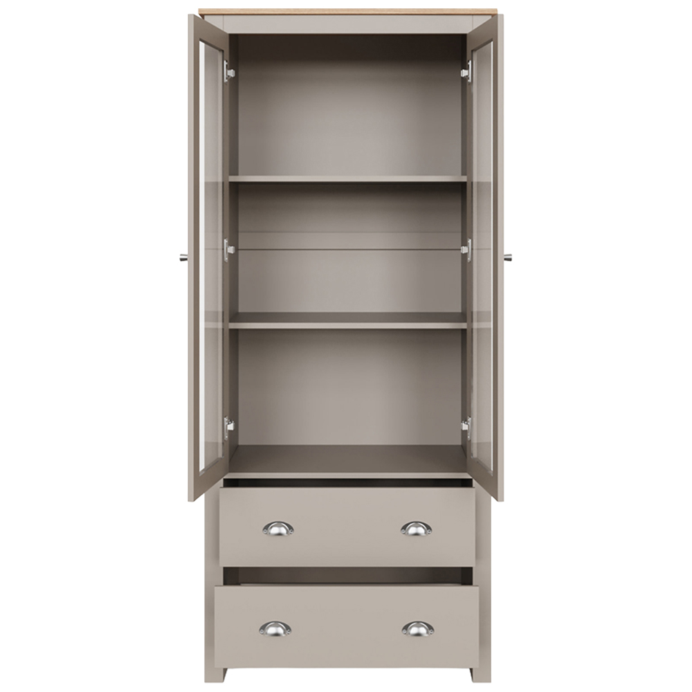 GFW Lancaster 2 Door 2 Drawer Grey Display Unit Image 7