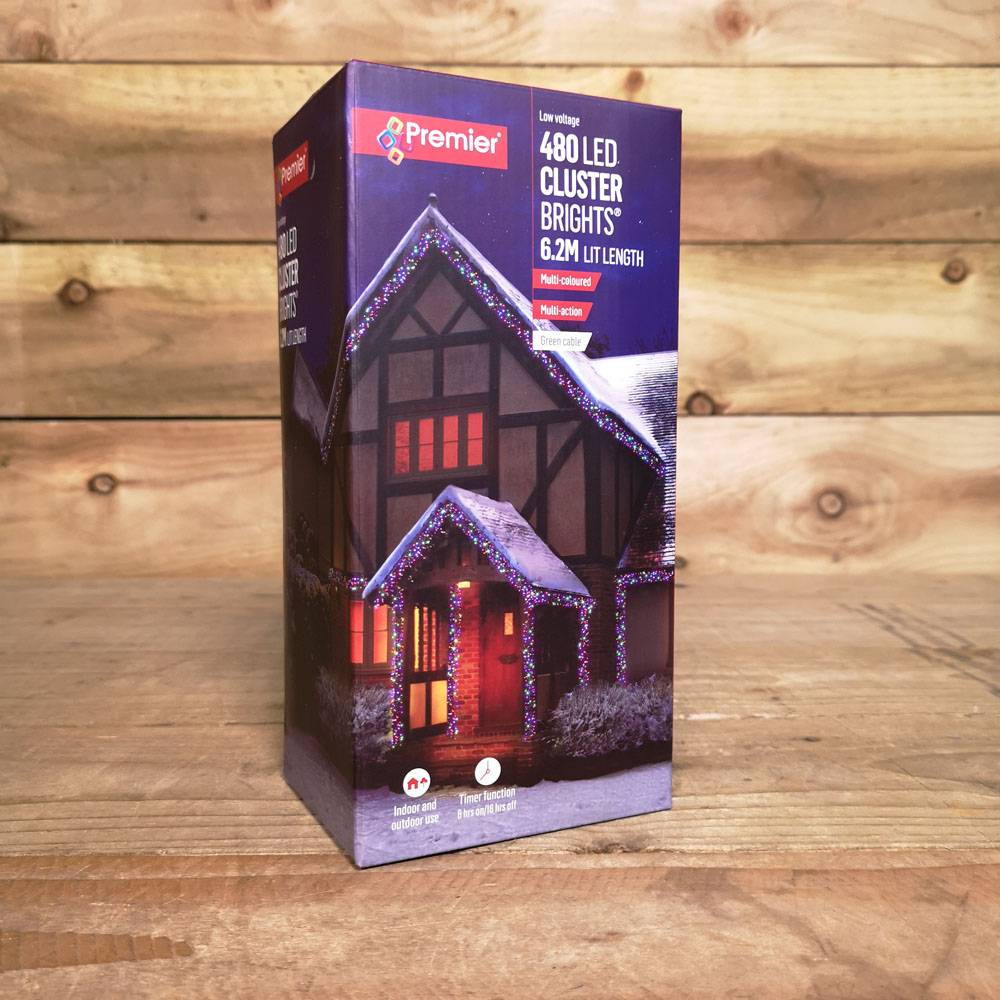 Premier ClusterBrights 480 Multicolour LED Multi-Function Green Cluster Light 6.2m Image 9