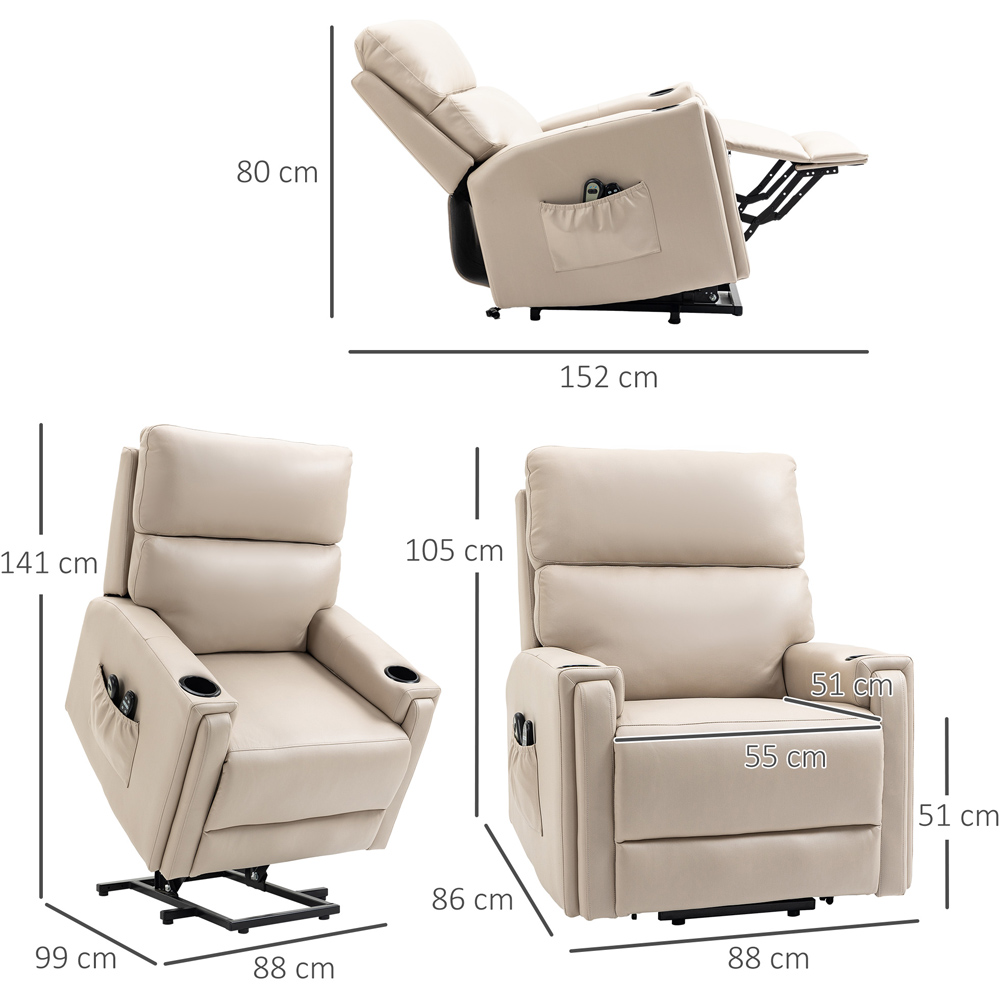 Portland Beige Electric Recliner Massage Chair Image 7