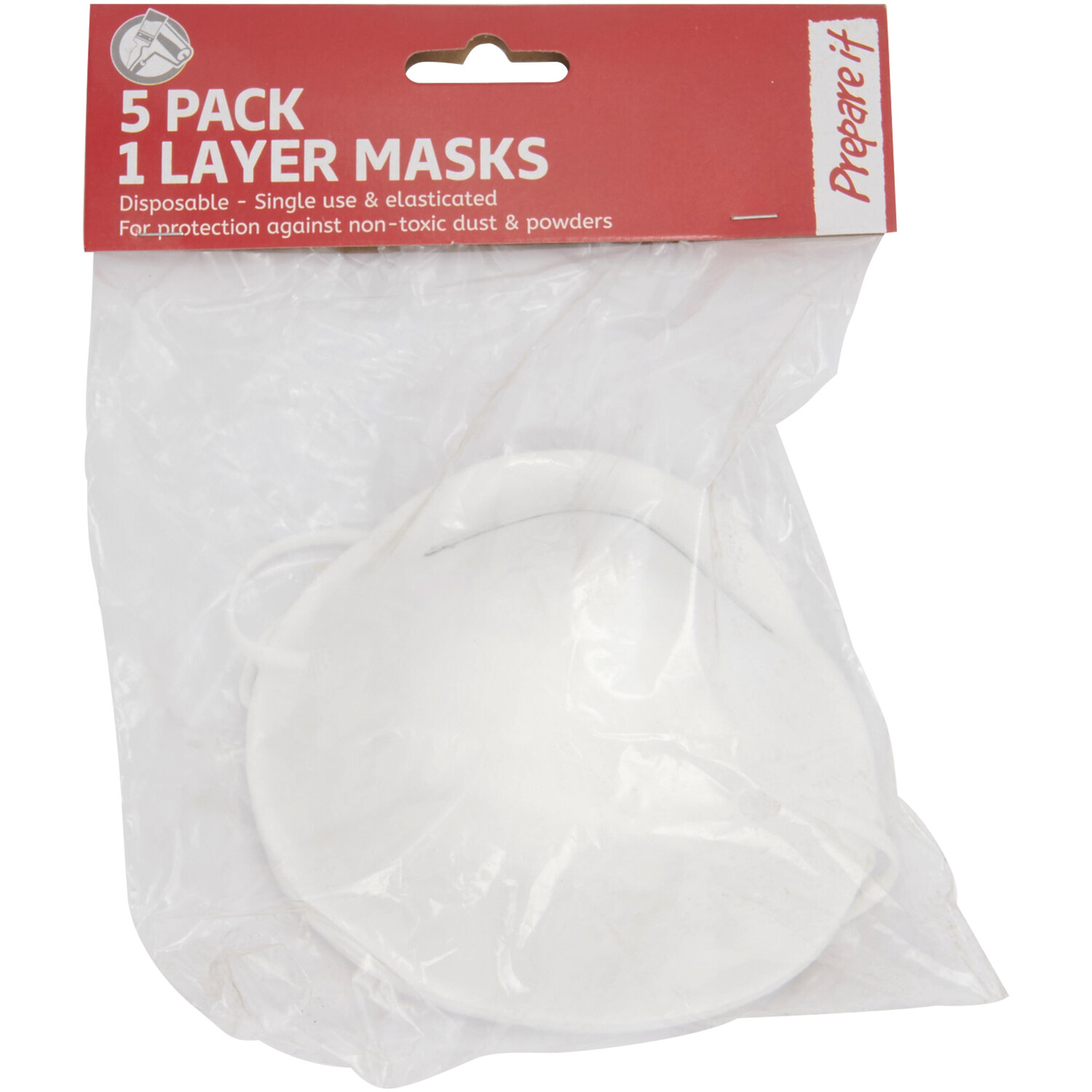 One Layer Dust Masks - White Image 1
