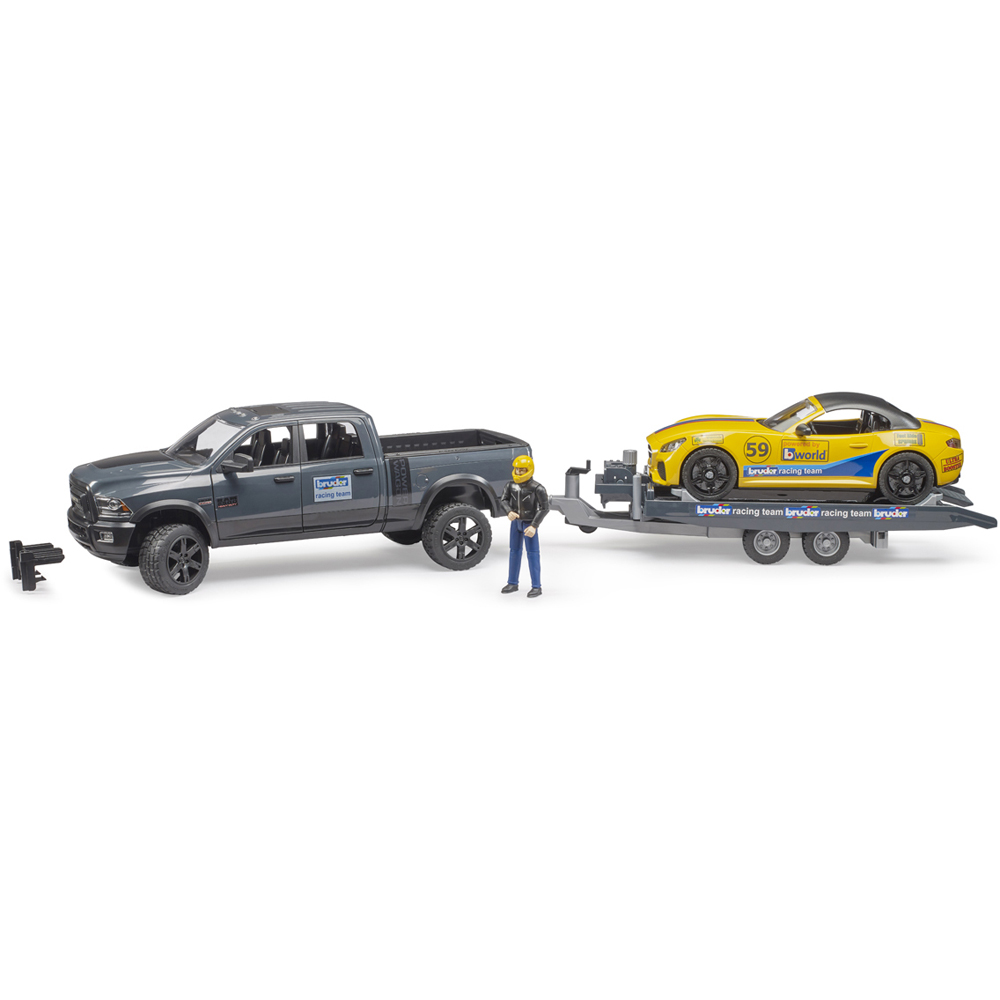 Bruder Kids RAM 2500 Power Wagon and Roadster Racing Team Playset Model Image 3