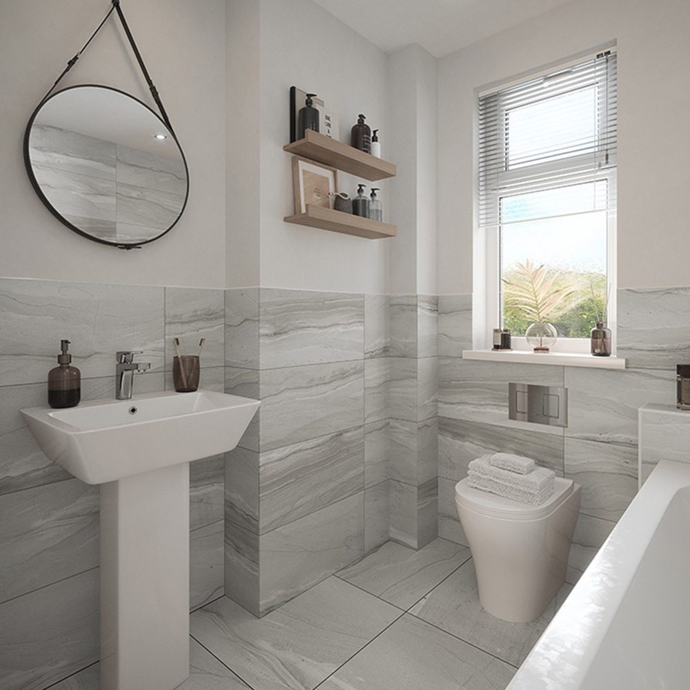 Johnson Tiles Haven Slate and Natural Floor Tile 600 x 600mm 4 x 6 Pack Image 1