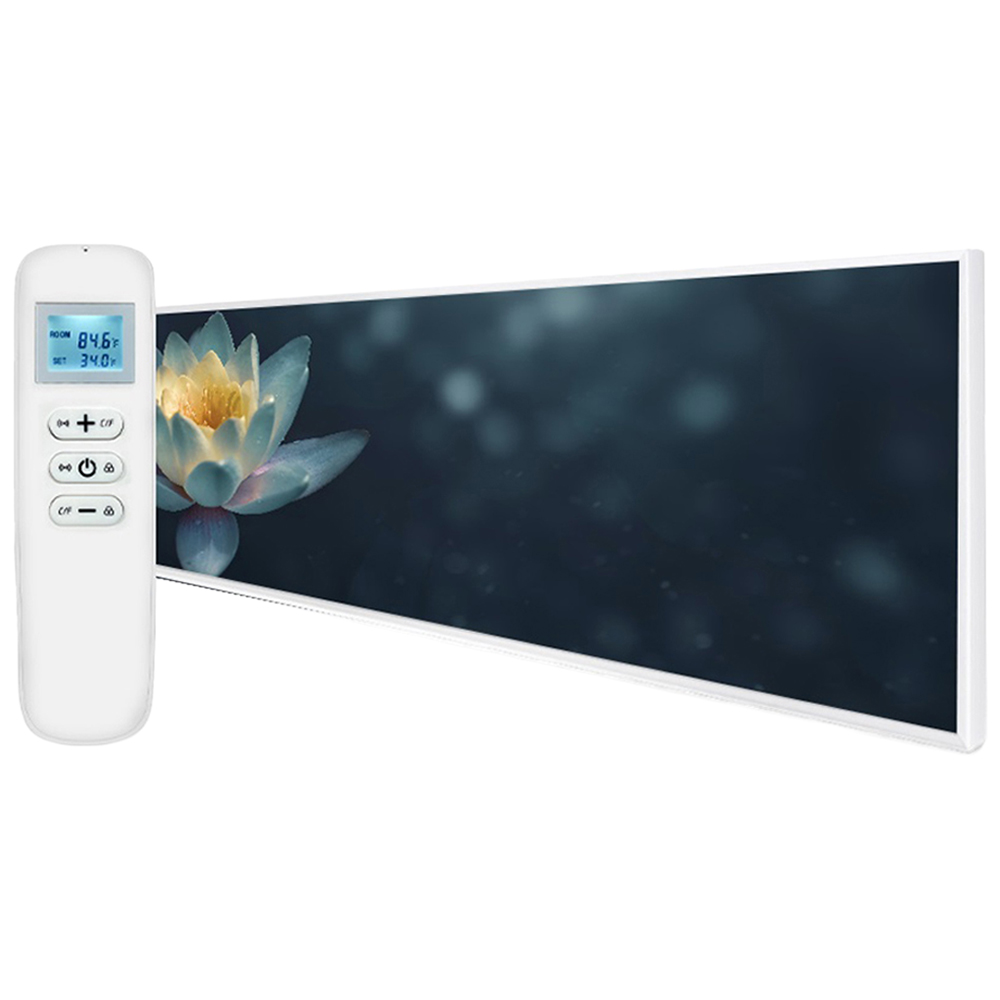 Mirrorstone Nexus Pond Lilly Picture Ultraslim Wi-Fi Infrared Heating Panel 350W 295 x 1195mm Image 1