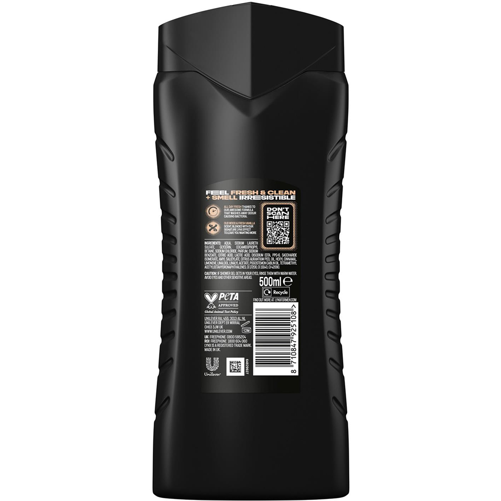 Lynx Gold Shower Gel 500ml and XXL Body Spray 250ml Bundle Image 2