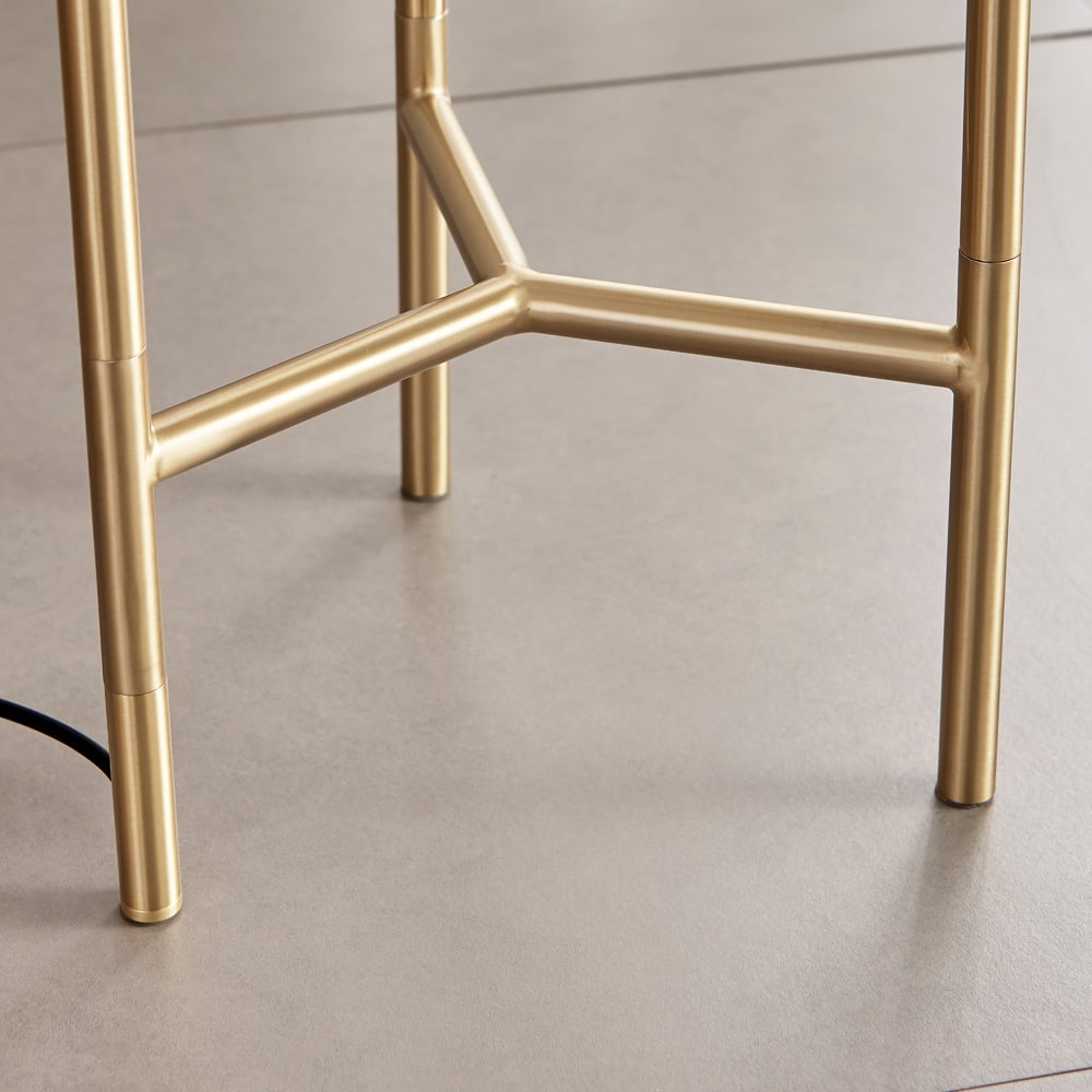 Furniturebox Aria White Brass 3 Tier Floor Lamp Image 4