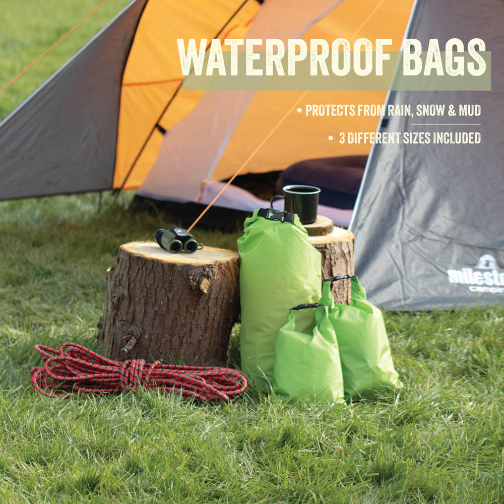 Milestone Camping Dry Sacks 3 Pack Image 4