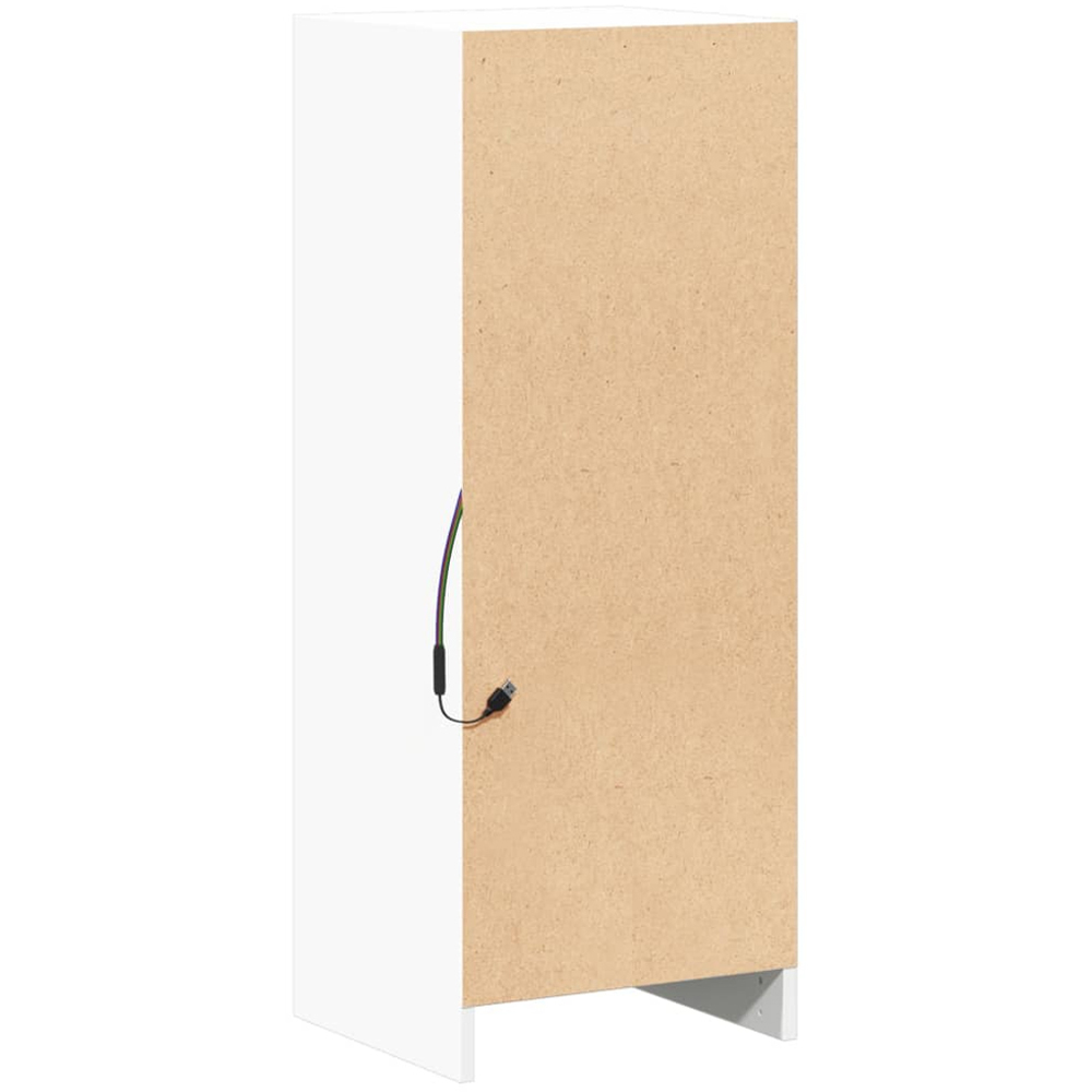 vidaXL Single Door Single Shelf White LED Sideboard Image 8