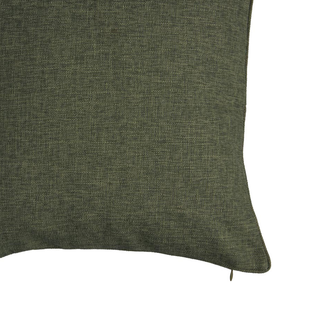 Wilko Olive Green Faux Linen Cushion 43 x 43cm Image 6