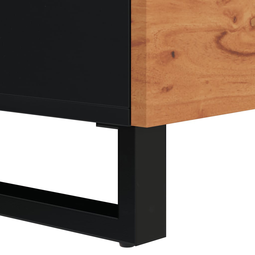 vidaXL 2 Door 2 Shelf Brown Acacia Wood Sideboard Image 7